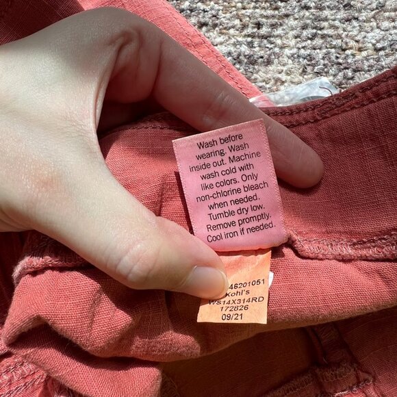 Sonoma Goods For Life Midrise Utility Jogger Pants Brianna Blush Size 12 - Picture 6 of 9